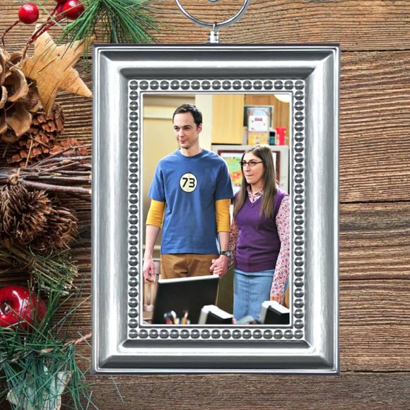 The Big Bang Theory Sheldon Cooper & Amy Farrah Fowler Custom Christmas Ornament - Picture 1 of 3
